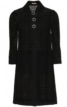 Чорна мереживна сукня-жакет