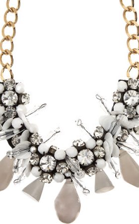 Намисто з кристалів і білих намистин