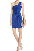 Синя коктейльна сукня Palais з оголеним плечем