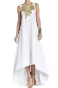 Біла сукня із золотою аплікацією Louisa