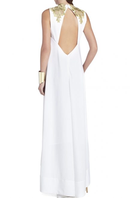Біла сукня із золотою аплікацією Louisa