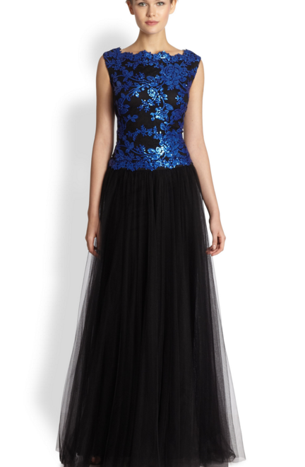 Сукня з сапфіровим топом та пишною спідницею