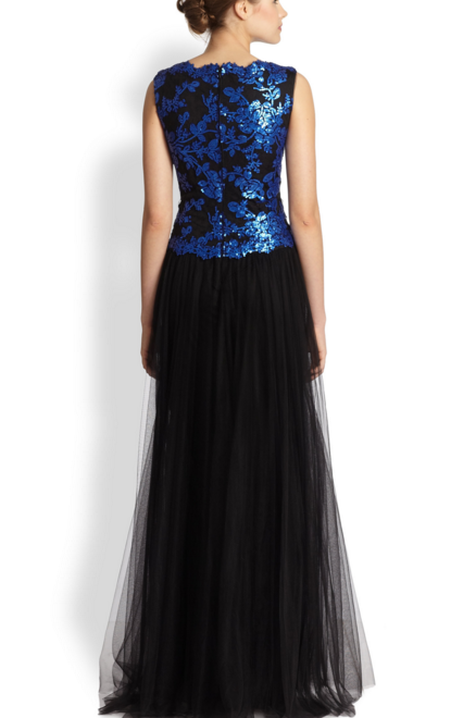Сукня з сапфіровим топом та пишною спідницею