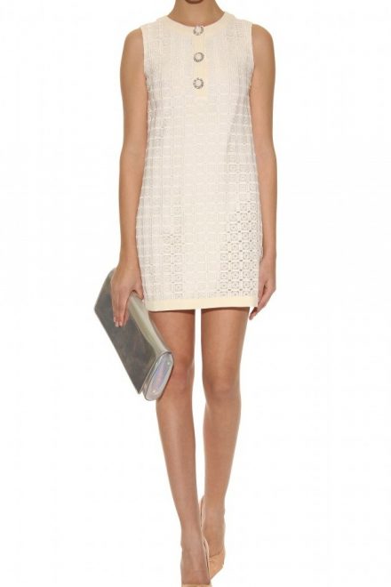 Біла мереживна сукня-жакет