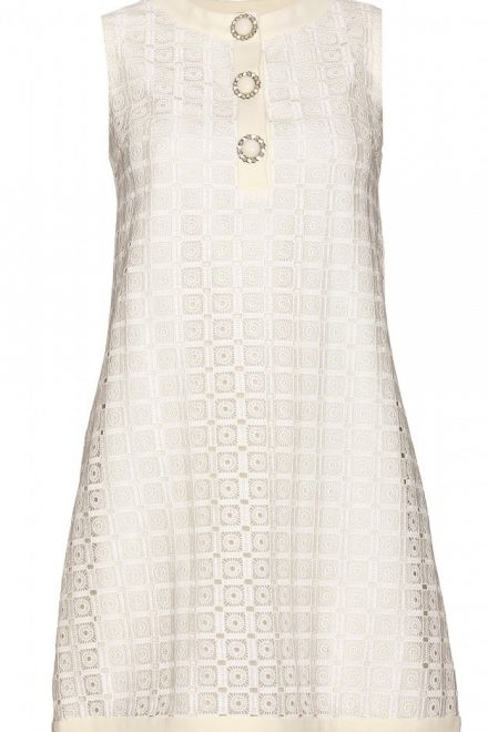 Біла мереживна сукня-жакет