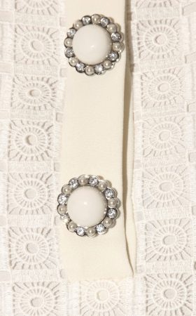 Біла мереживна сукня-жакет