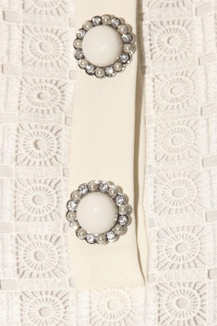 Біла мереживна сукня-жакет