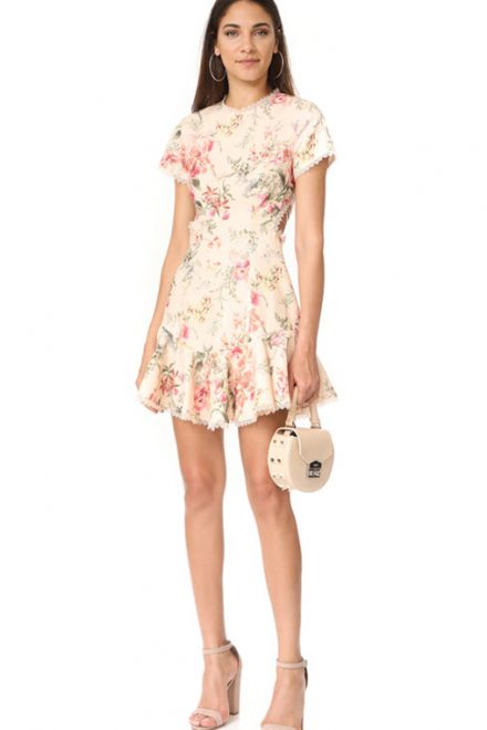 Сукня з флористичним принтом і воланом на спідниці