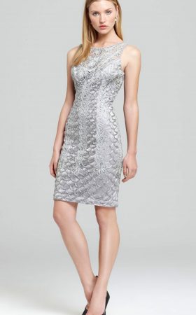 Срібляста коктейльна сукня