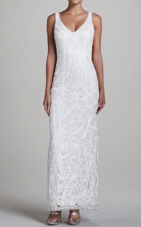 Біла сукня з сутажу