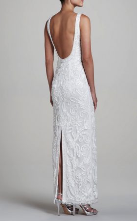 Біла сукня з сутажу