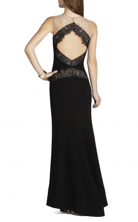 Вечернее платье с контрастным кружевом Aida