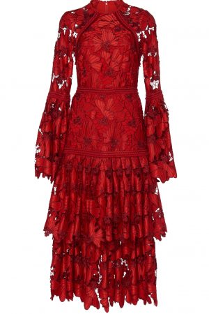Мереживна сукня з каскадною спідницею Defina