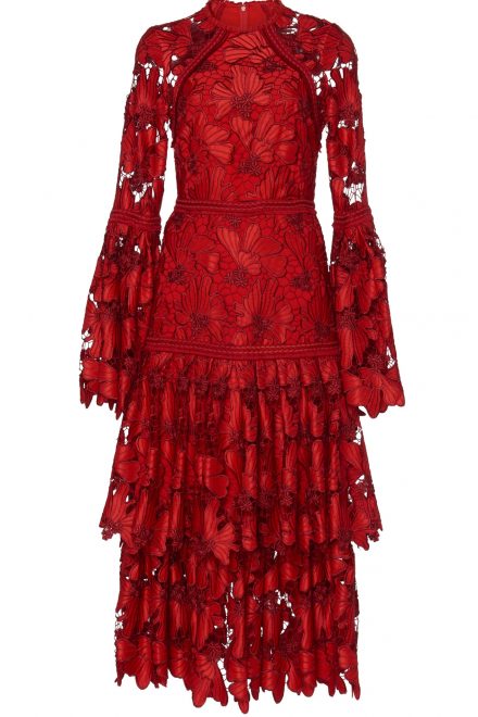 Мереживна сукня з каскадною спідницею Defina