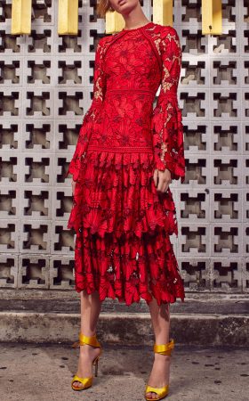 Мереживна сукня з каскадною спідницею Defina