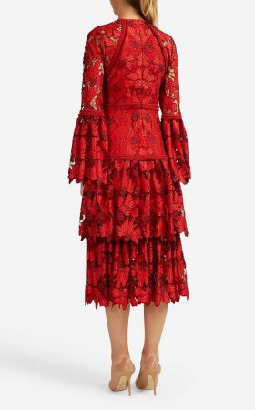 Мереживна сукня з каскадною спідницею Defina