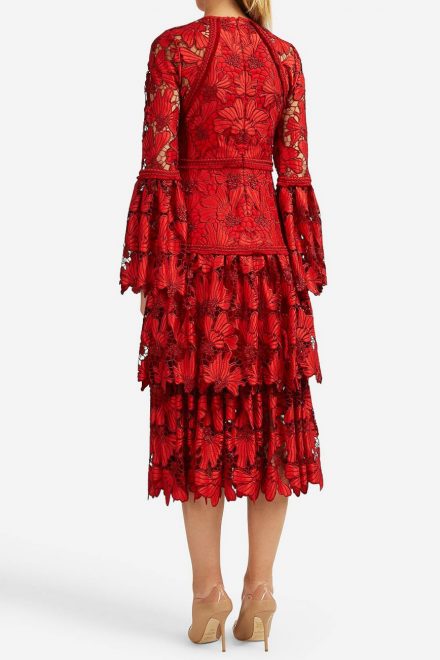 Мереживна сукня з каскадною спідницею Defina