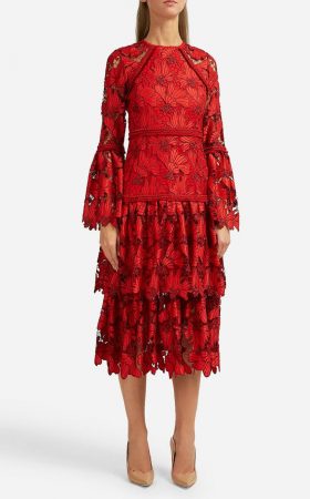 Мереживна сукня з каскадною спідницею Defina