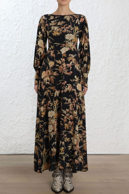 Шовкова сукня із квітковим принтом