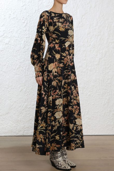 Шовкова сукня із квітковим принтом