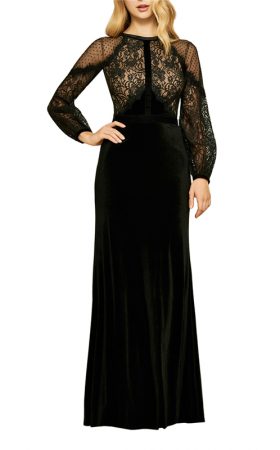 Оксамитова сукня Tullia з мереживним топом