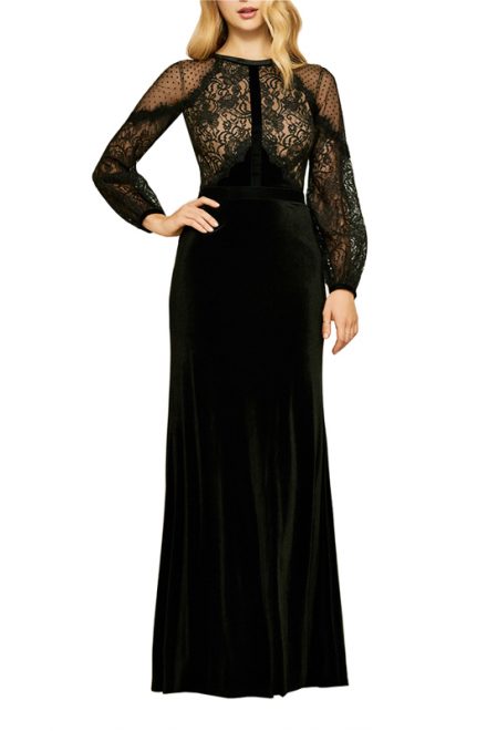 Оксамитова сукня Tullia з мереживним топом