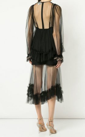 Чорна сукня Beyond з контрастною вишивкою