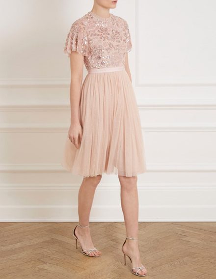 Коктейльна сукня в кольорі рожевий кварц