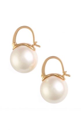 Сережки з великими перлинами