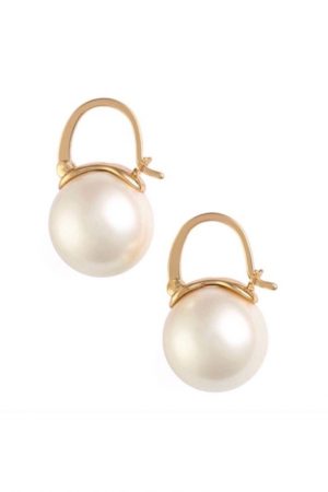 Сережки з великими перлинами