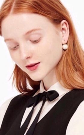 Сережки з великими перлинами