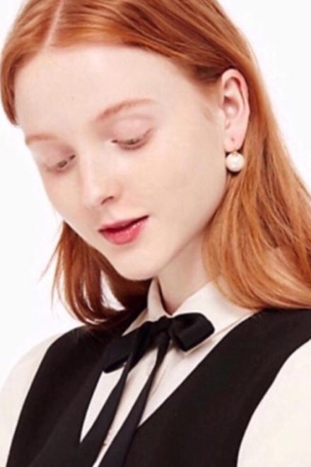 Сережки з великими перлинами