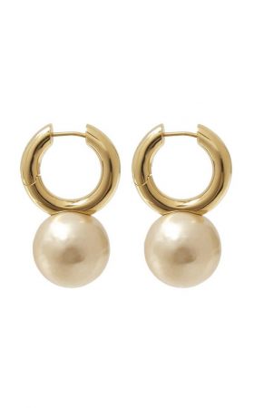 Сережки з перлинами кольору слонової кістки