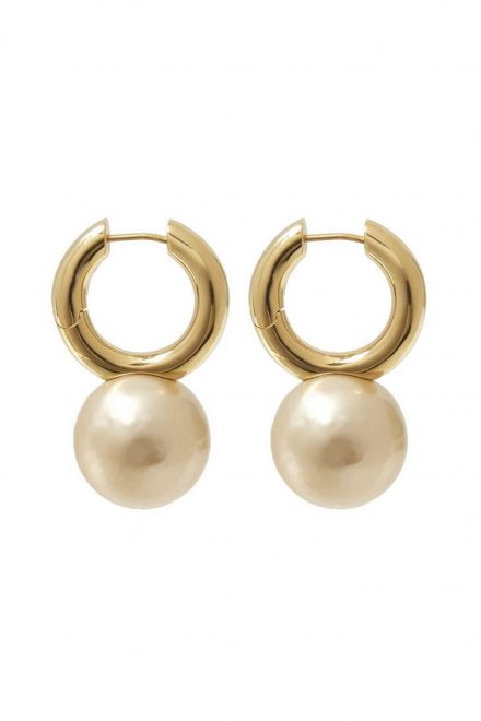 Сережки з перлинами кольору слонової кістки