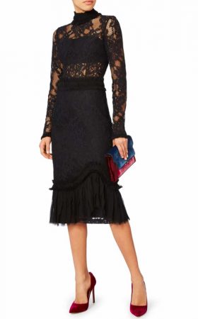 Чорна мереживна сукня Anabella