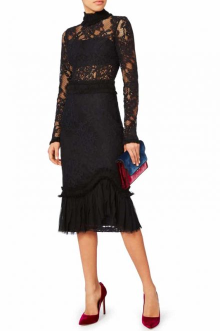 Чорна мереживна сукня Anabella
