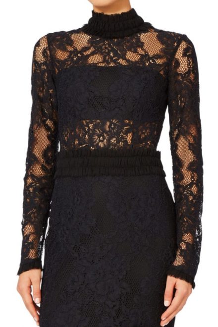 Чорна мереживна сукня Anabella