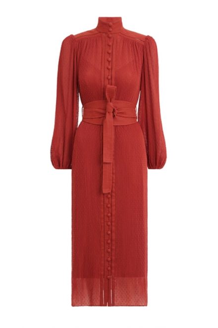 Плісирована сукня Espionage відтінку стиглого граната