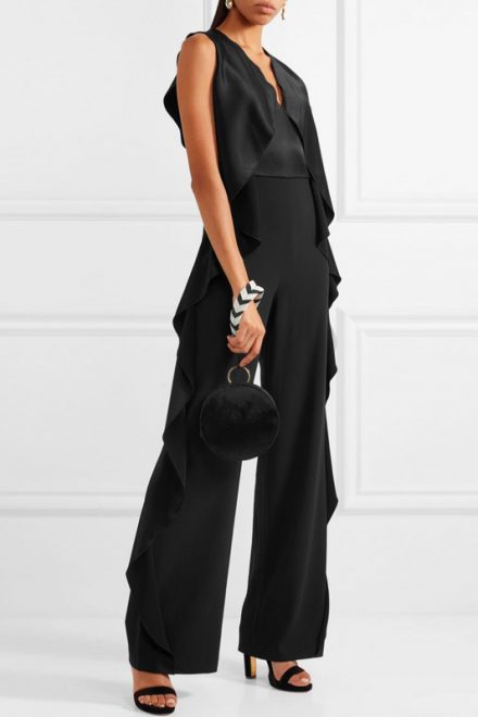 Чорний вечірній комбінезон Sarandon