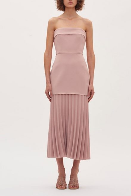 Міді сукня зі спідницею плісе