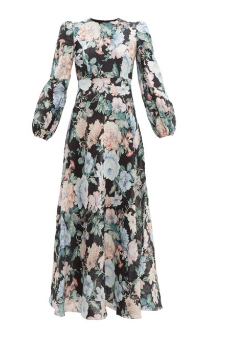 Лляна сукня з крупним флористичним принтом Allia