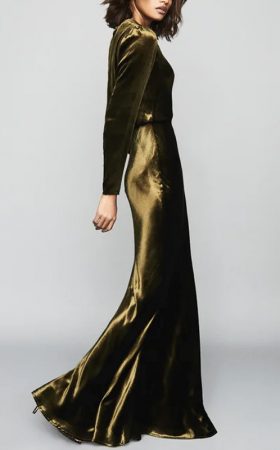 Оксамитова оливкова сукня Klara