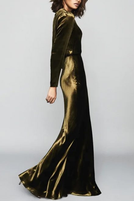 Оксамитова оливкова сукня Klara