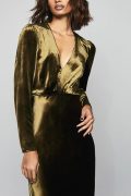 Оксамитова оливкова сукня Klara