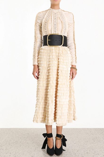 Подіумна сукня Espionage в пудровому відтінку