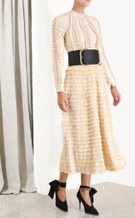 Подіумна сукня Espionage в пудровому відтінку