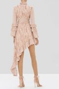 Асиметрична сукня Liora в золотисто-пудрових тонах