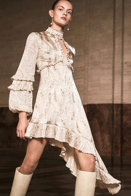 Асиметрична сукня Liora в золотисто-пудрових тонах