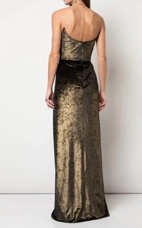 Драпірована сукня кольору червоного золота