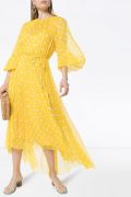 Яскраво-жовта сукня з принтом polka dot